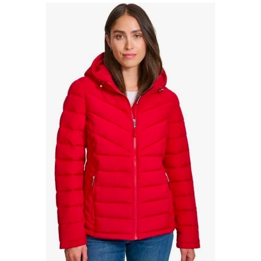 NWT Tommy Hilfiger The Flex Puffer Hooded Jacket Medium